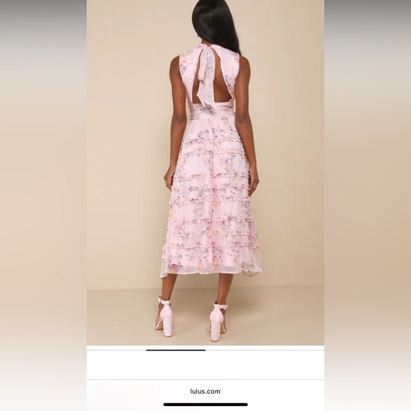 Lulu's Blush Floral Maxi Dress - Picture 5 of 5